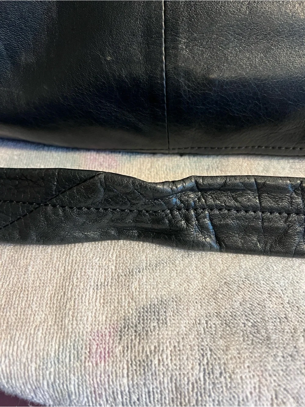 b. makowsky Black Leather Messenger Bag